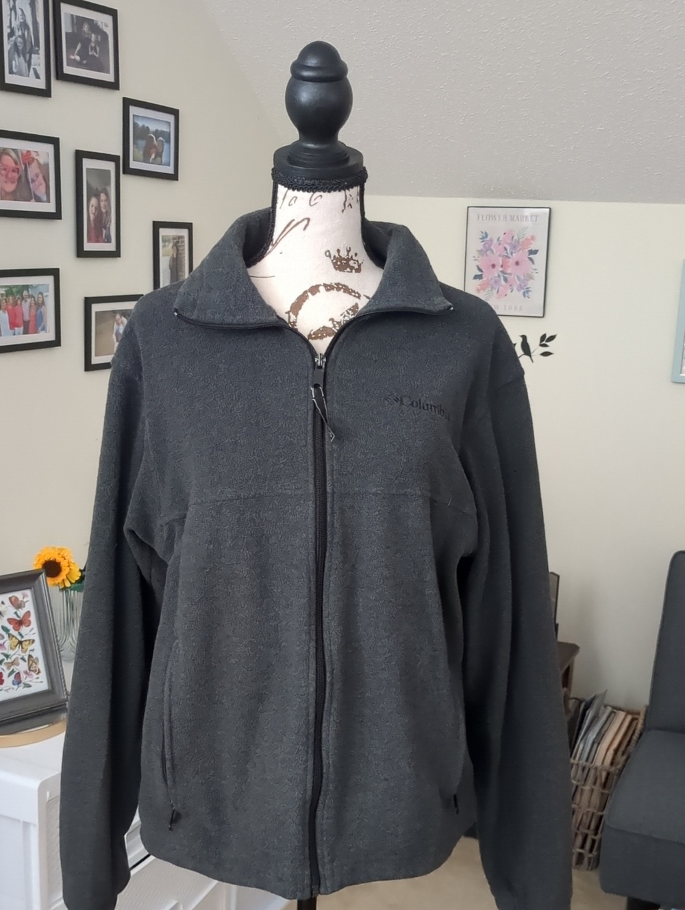 Columbia Women's Zip-Up Fleece Jacket - Charcoal Gray